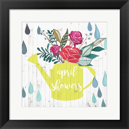 Framed April Showers &amp; May Flowers I Print