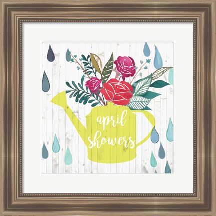 Framed April Showers &amp; May Flowers I Print