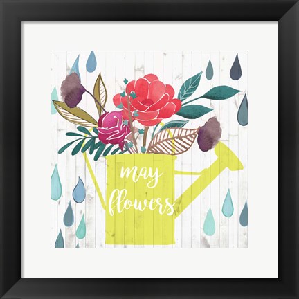 Framed April Showers &amp; May Flowers II Print