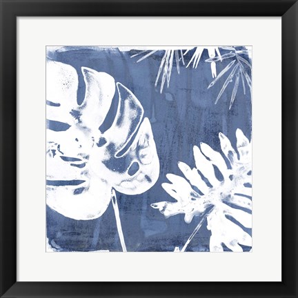 Framed Tropical Indigo Impressions I Print