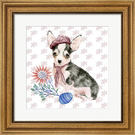 Framed Easter Pups II Print