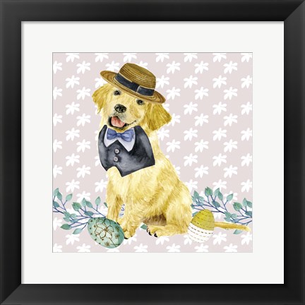 Framed Easter Pups III Print