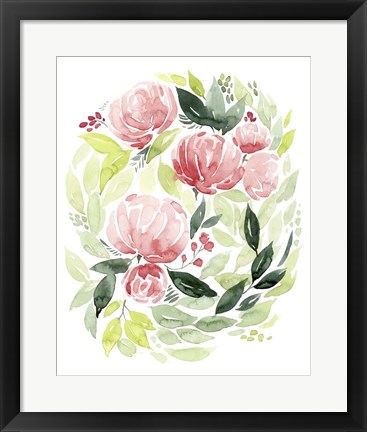 Framed Buoyant Bouquet I Print