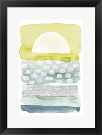 Framed Sunrise Sea II Print