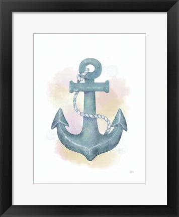 Framed Watercolor Anchor Print