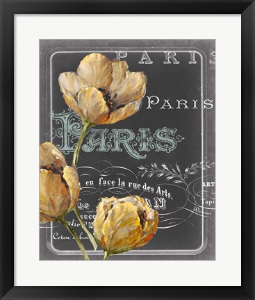 Framed Chalkboard Paris II Print