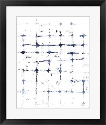 Framed Indigo Ink Motif VII Print