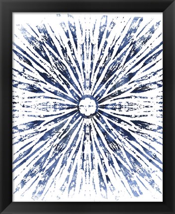 Framed Indigo Ink Motif VIII Print