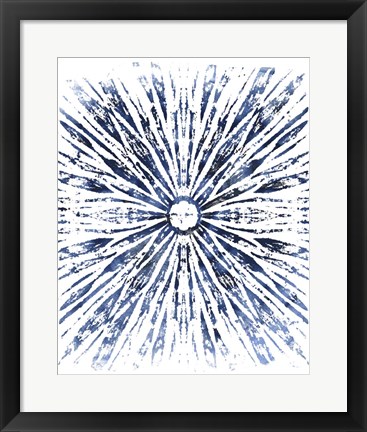 Framed Indigo Ink Motif VIII Print