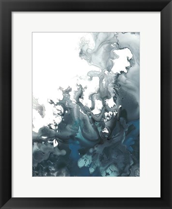 Framed Indigo Tempest I Print