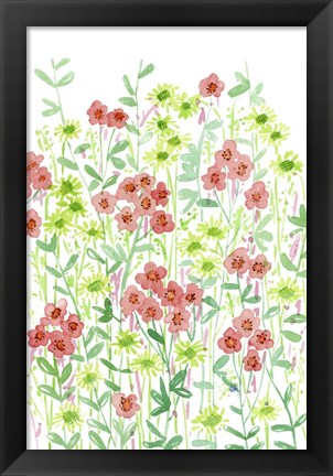 Framed Wall Flowers II Print