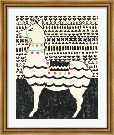 Framed Party Llama II Print