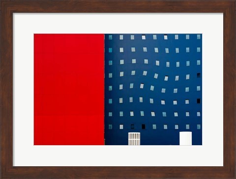 Framed Red White And Blue Print