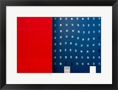 Framed Red White And Blue Print