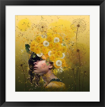 Framed Dandelions Print