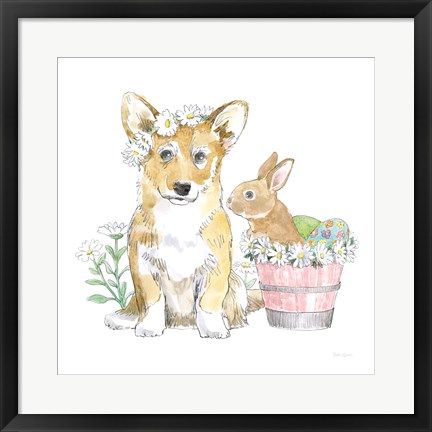 Framed Easter Pups I Print