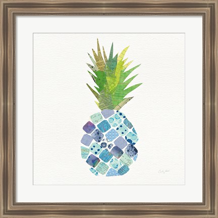 Framed Tropical Fun Pineapple II Print