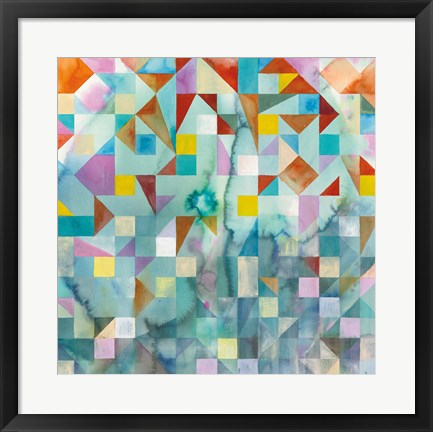 Framed Modern Patchwork Print