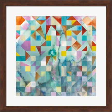 Framed Modern Patchwork Print