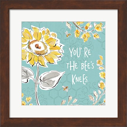 Framed Bee Happy II Print