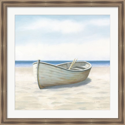 Framed Beach Days I No Fence Flowers Crop Print