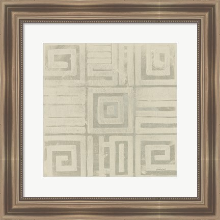 Framed Geometric Tone on Tone III Dark Print