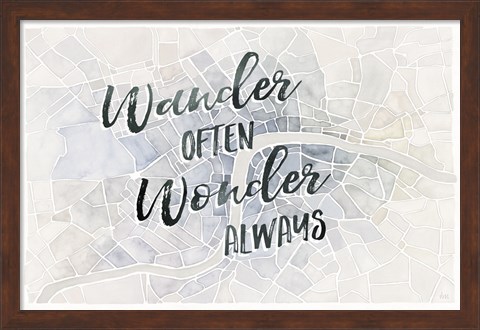 Framed Watercolor Wanderlust London Adventure Print