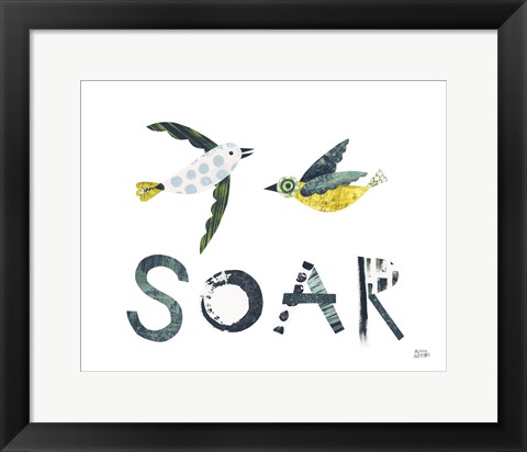 Framed Bird Words IV Print