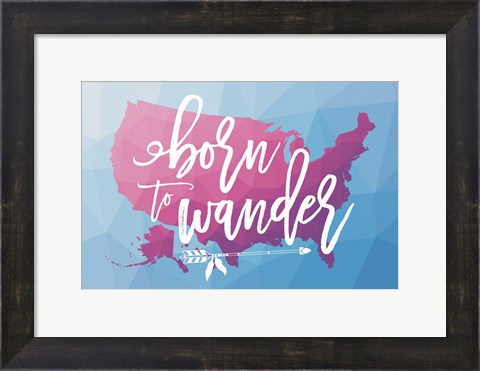 Framed Geo Map Boho II Print