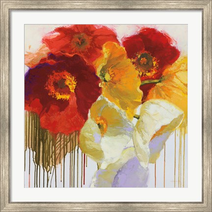 Framed Red and Yellow Sensations Print