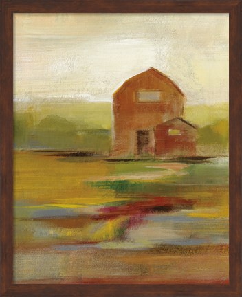 Framed Hillside Barn II v2 Print