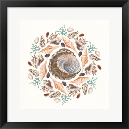 Framed Ocean Mandala IV Print