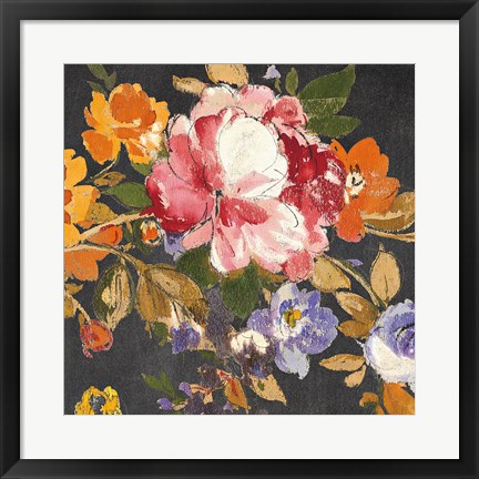 Framed Summer Garden III Black Print