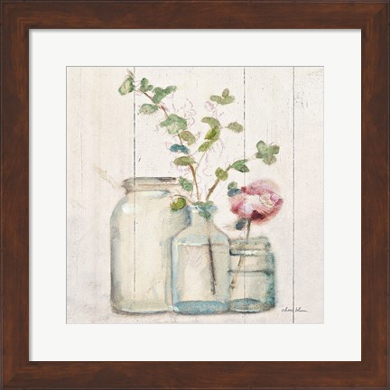 Framed Blossoms on Birch IV Print