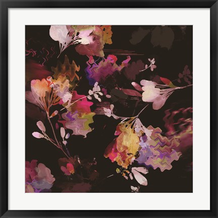 Framed Glitchy Floral III Print