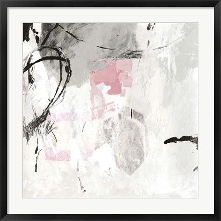 Framed Gray Pink I Print