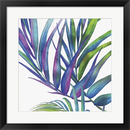 Framed Colorful Leaves I Print