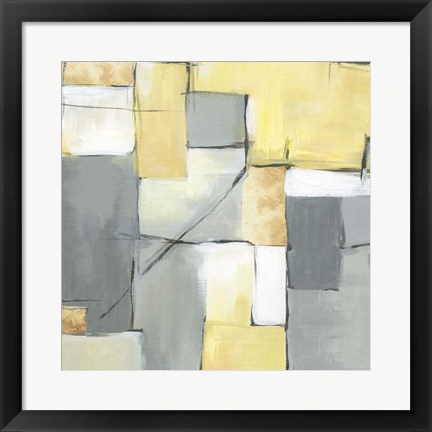 Framed Golden Abstract I Print