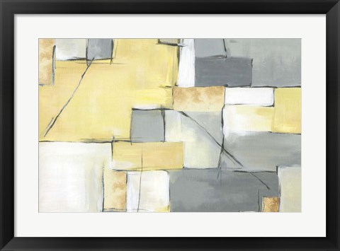 Framed Golden Abstract III Print