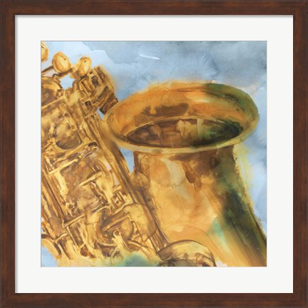 Framed Musical Sax Print