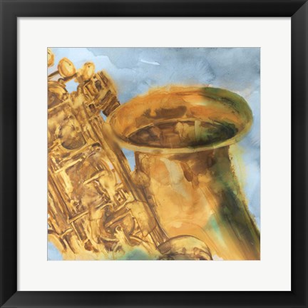 Framed Musical Sax Print