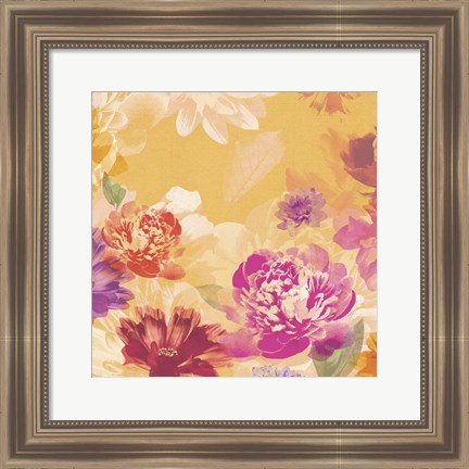 Framed Vintage Floral I Print