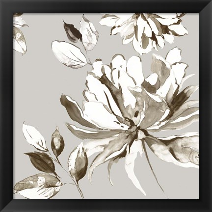 Framed Botanical Gray I Print