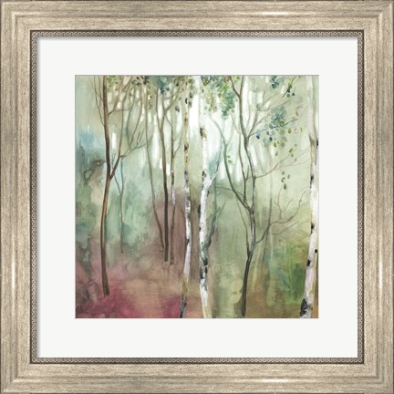 Framed Birch in the Fog I Print