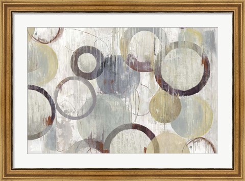 Framed Brown Circles IIII Print