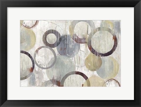 Framed Brown Circles IIII Print