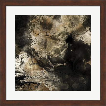 Framed Gold Marbled Abstract II Print