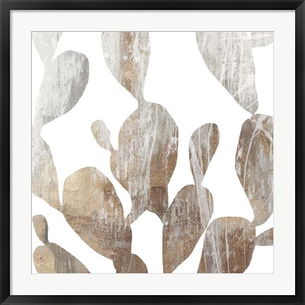 Framed Marble Foliage II Print