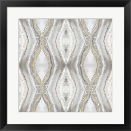 Framed Neutral Kaleidoscope I Print