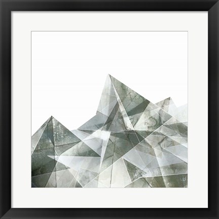 Framed Paper Mountains I Print